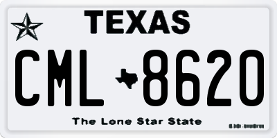TX license plate CML8620