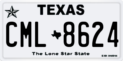 TX license plate CML8624
