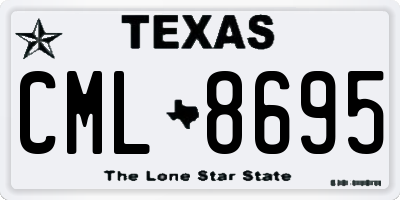 TX license plate CML8695
