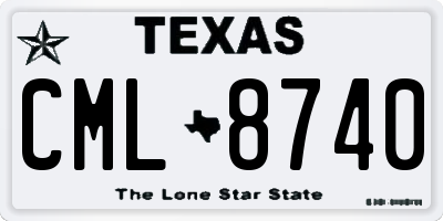TX license plate CML8740