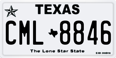TX license plate CML8846