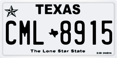 TX license plate CML8915