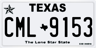 TX license plate CML9153