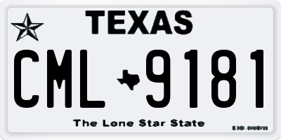 TX license plate CML9181