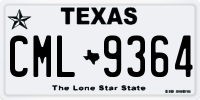 TX license plate CML9364