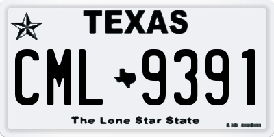 TX license plate CML9391