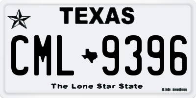 TX license plate CML9396
