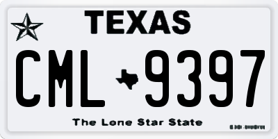 TX license plate CML9397