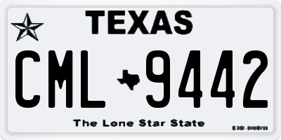 TX license plate CML9442