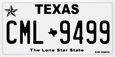 TX license plate CML9499