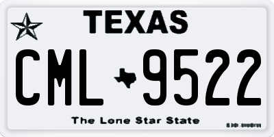 TX license plate CML9522