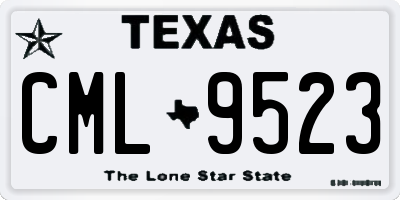 TX license plate CML9523