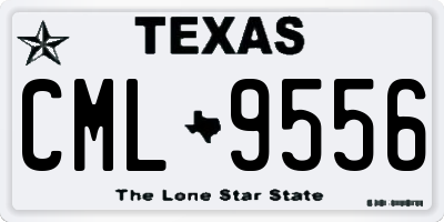 TX license plate CML9556
