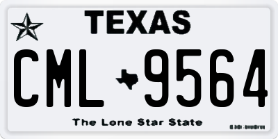 TX license plate CML9564