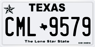 TX license plate CML9579