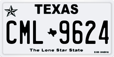 TX license plate CML9624
