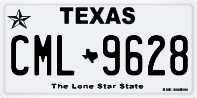 TX license plate CML9628