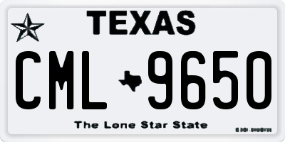 TX license plate CML9650
