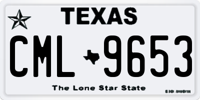 TX license plate CML9653