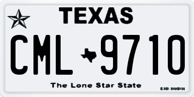 TX license plate CML9710