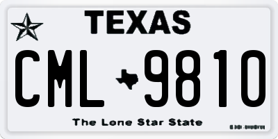 TX license plate CML9810