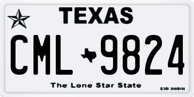 TX license plate CML9824