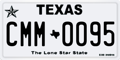 TX license plate CMM0095