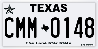 TX license plate CMM0148