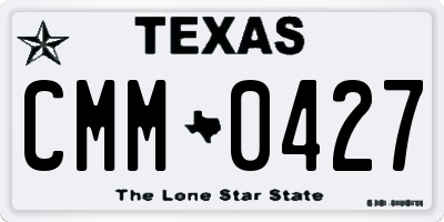 TX license plate CMM0427