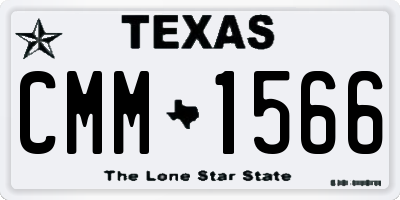 TX license plate CMM1566