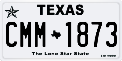 TX license plate CMM1873