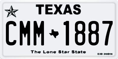 TX license plate CMM1887