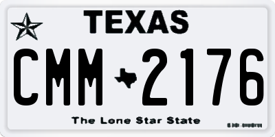 TX license plate CMM2176