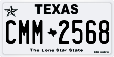 TX license plate CMM2568