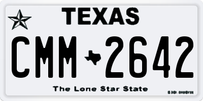 TX license plate CMM2642