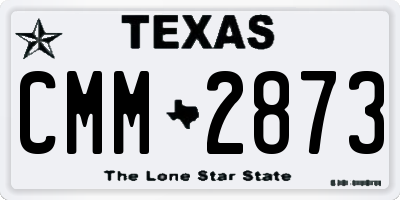 TX license plate CMM2873