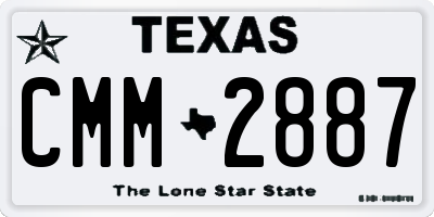 TX license plate CMM2887