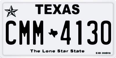 TX license plate CMM4130