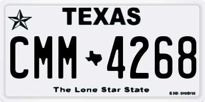 TX license plate CMM4268