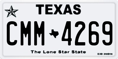TX license plate CMM4269