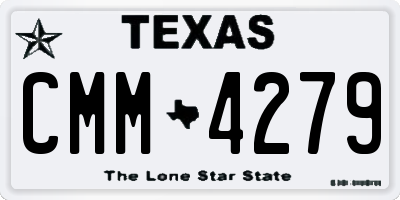 TX license plate CMM4279