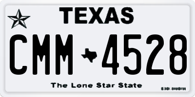 TX license plate CMM4528