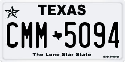 TX license plate CMM5094