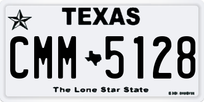 TX license plate CMM5128