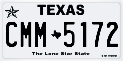 TX license plate CMM5172