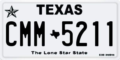 TX license plate CMM5211