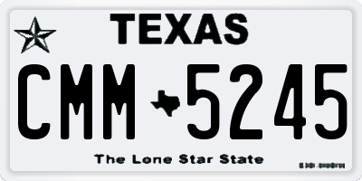 TX license plate CMM5245