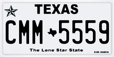 TX license plate CMM5559