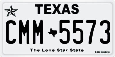 TX license plate CMM5573