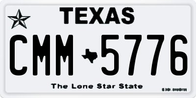 TX license plate CMM5776